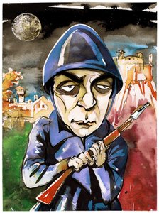 第二次世界大戦中に若者として描かれたイタロカルヴィーノ 作： Neale Osborne